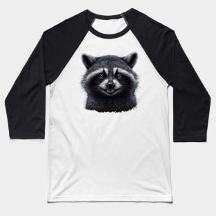 Raccoon Innocent Face Baseball T-Shirt